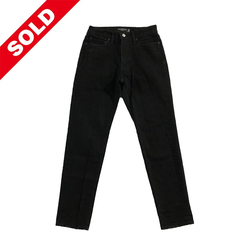 Abercrombie & Fitch Jeans Mens Size 29x30 Black Vintage Stretch 90s Slim Denim